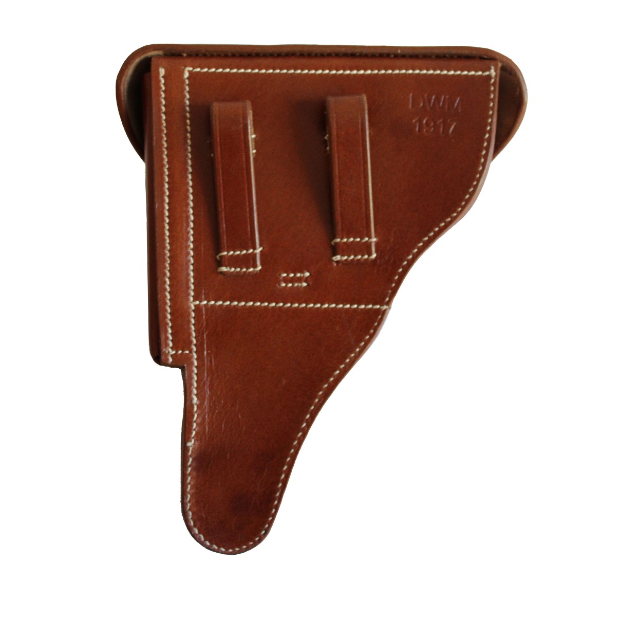 German police p08 lugar holster brown hard shell dwm 1917