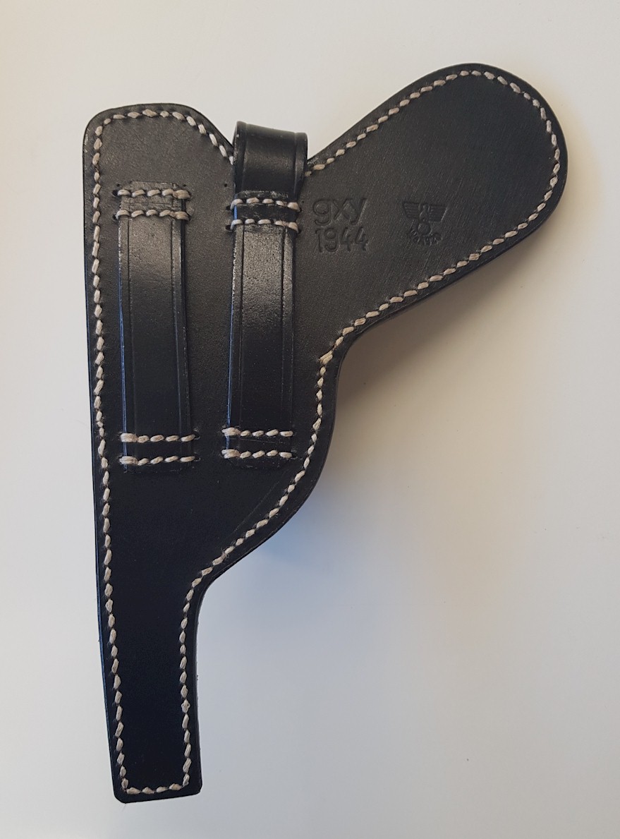 German WW2 P08 Luger Paratrooper Open Holster – Leather