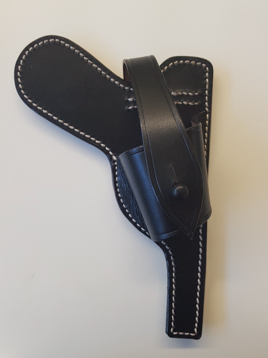 German WW2 P08 Luger Paratrooper Open Holster – Leather